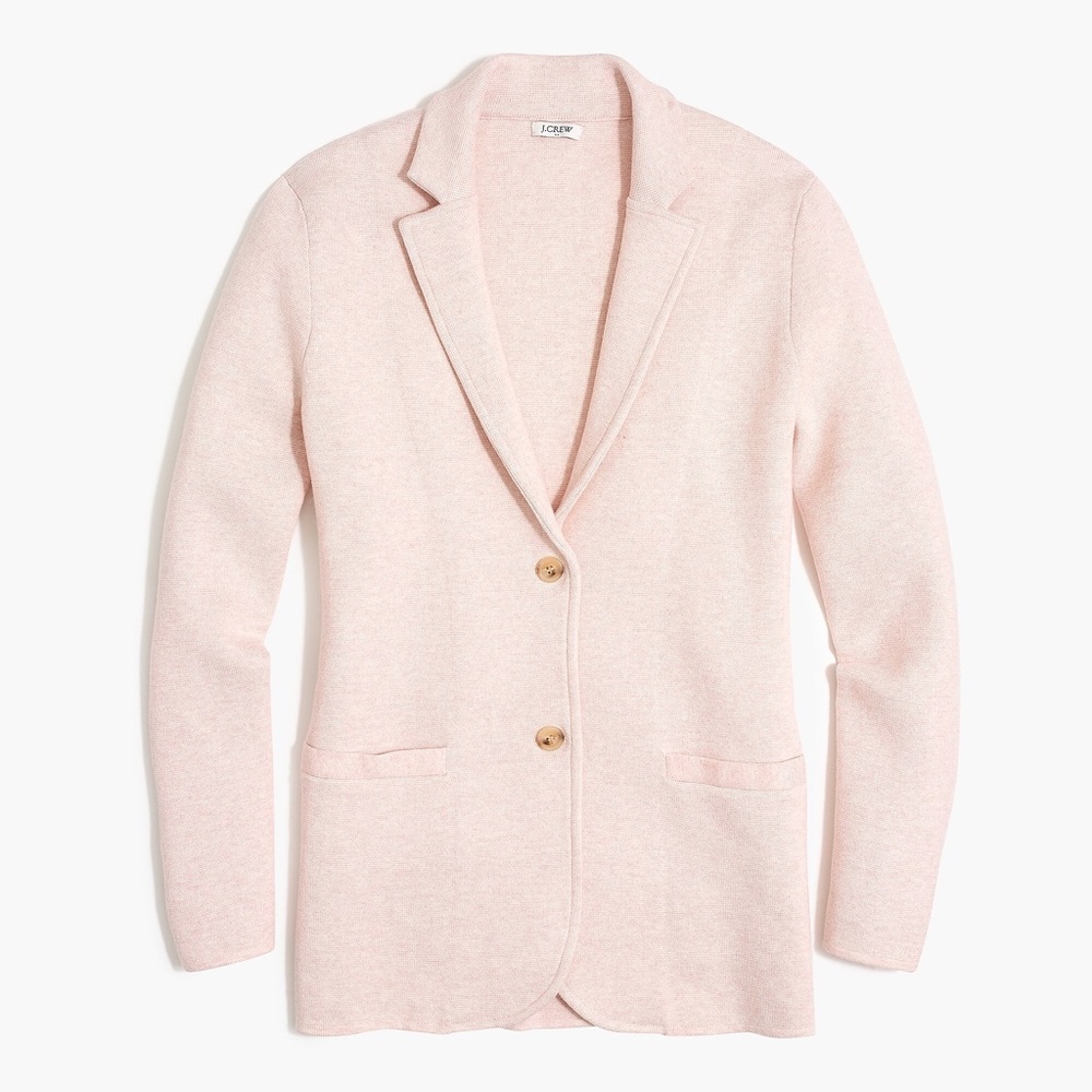 JCrew sweater blazer, light pink, size small